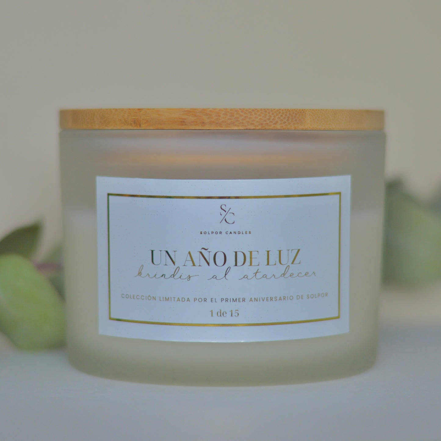 Vela aromática · Un año de luz
