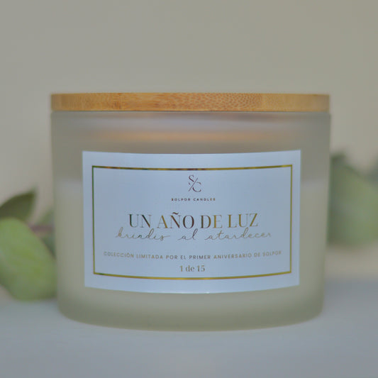Vela aromática · Un año de luz